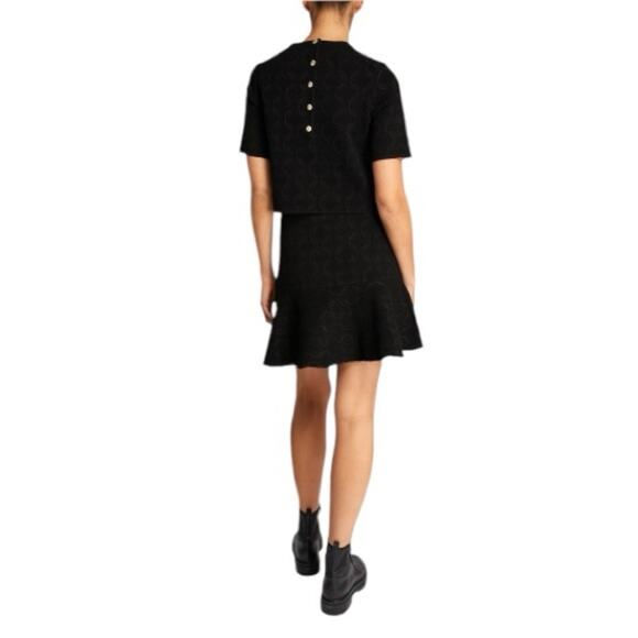 Maje Ruffled Mini Dress Black Size XS Retails $475 As seen on TV - Picture 7 of 10